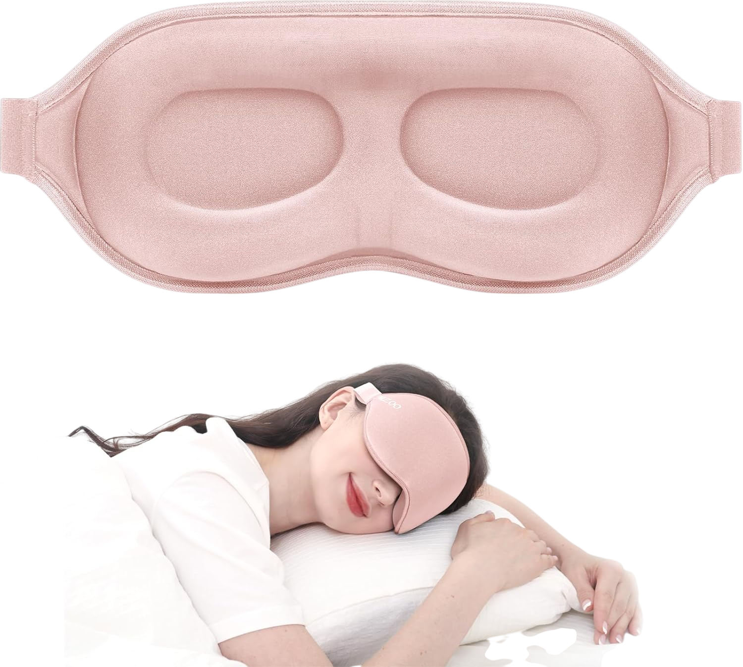 Luxury Sleep Mask for Back Pink