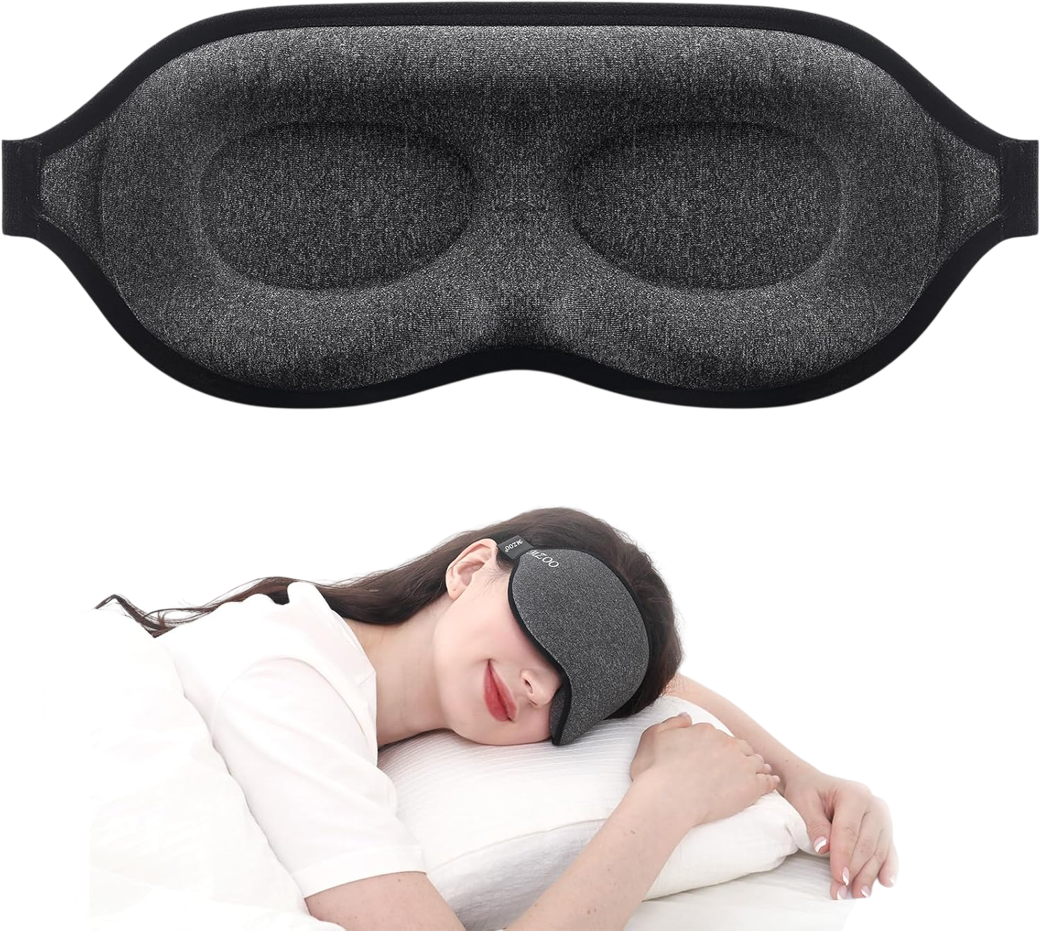 Mzoo Luxury Sleep Mask Luxury Sleep Mask for Back Gray